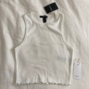 Forever 21 white knit top / crop - NWT